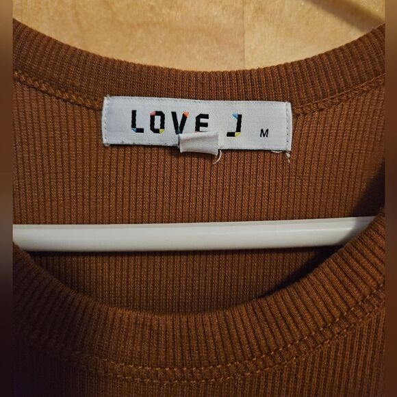 Love J womens sleeveless ribbed dress M brown * - Picture 2 of 3